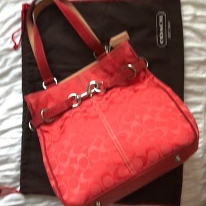 Salmon Signature Coach Purse